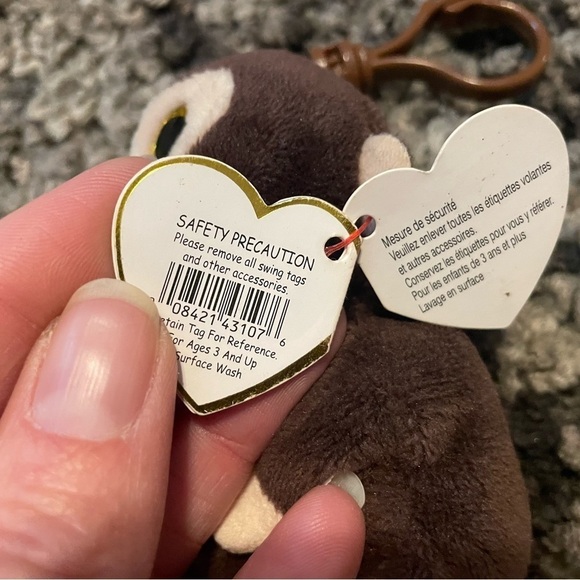 TY Beanie Baby Beanie Bellies MATTEO the Monkey Key Clip & Teenie Boos Snort - Picture 9 of 9
